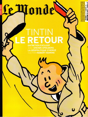 TINTIN - LE RETOUR, couverture jaune - hors-série Le Monde décembre 2009/janvier 2010