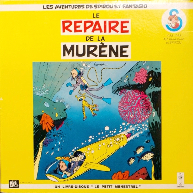 SPIROU - LE REPAIRE DE LA MURENE - livre-disque 30 cm