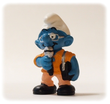 SMURFS - SCHTROUMPF REPORTER - 5 cm pvc figurine