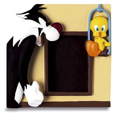 LOONEY TUNES: TWEETY and SYLVESTER - 3D resin mini photo frame