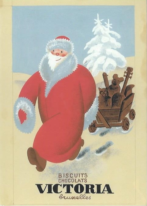 HERGE: BISCUITS & CHOCOLATS VICTORIA, 1933 - carte postale 12.5 x 17.5 cm