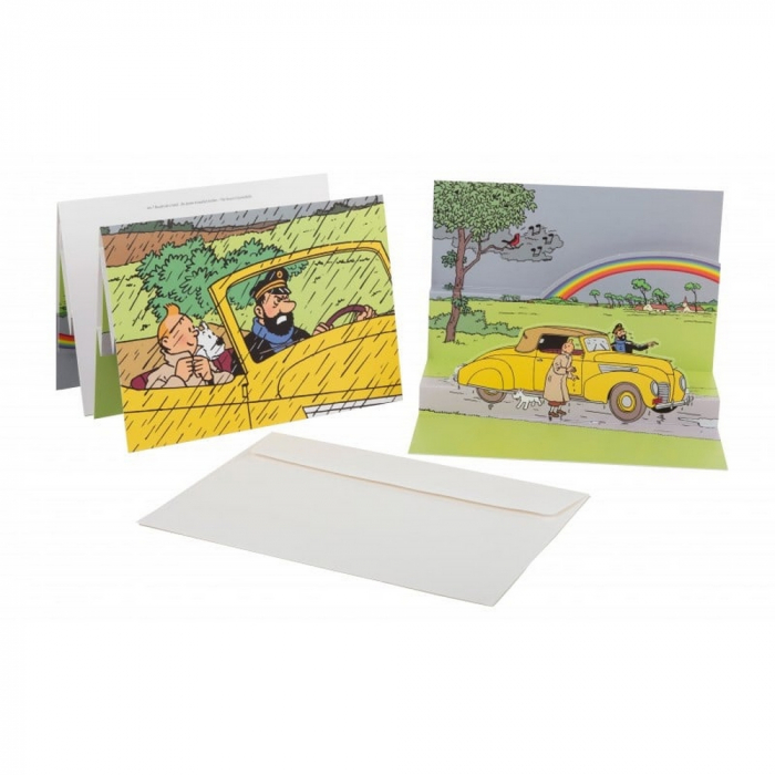 Tintin pop-up postcard the seven crystal balls + envelope 17 x 23 cm (51015)