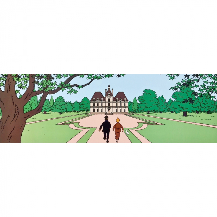double Tintin postcard castle + envelope 10.5 x 29.7 cm (31174)