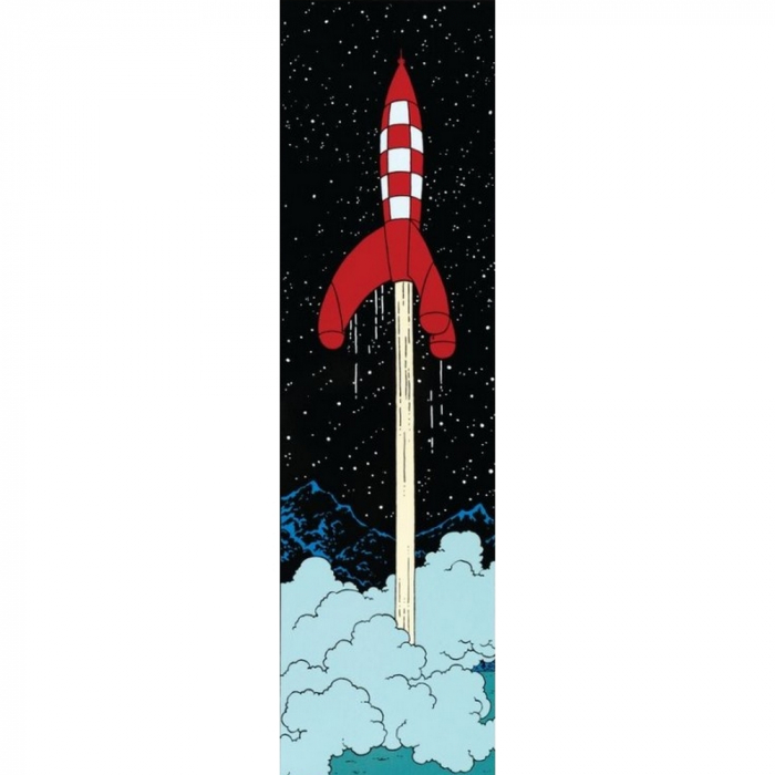 double Tintin postcard rocket + envelope 10.5 x 29.7 cm (31176)