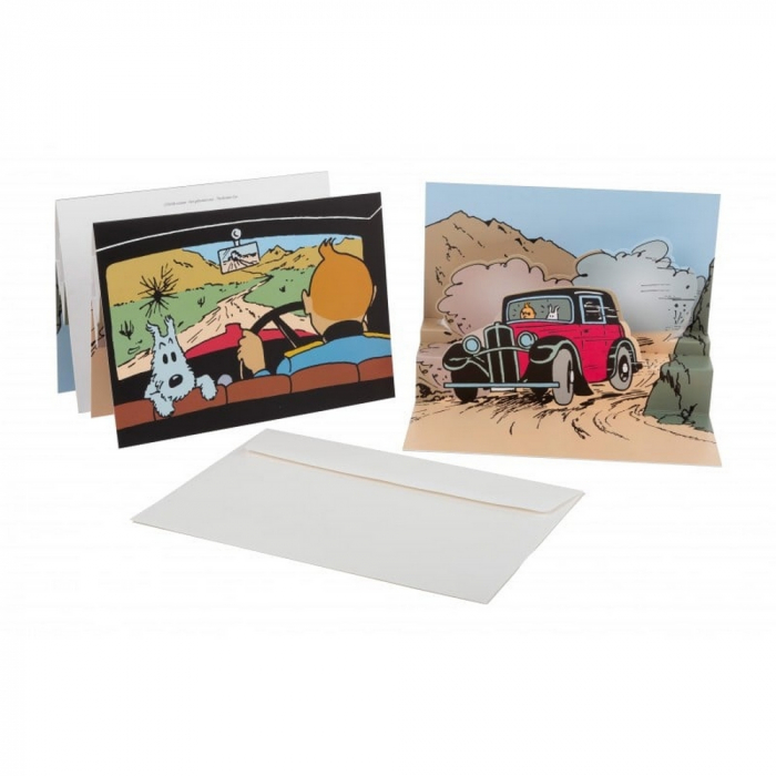 Tintin pop-up postcard the broken ear + envelope 17 x 23 cm (51014)