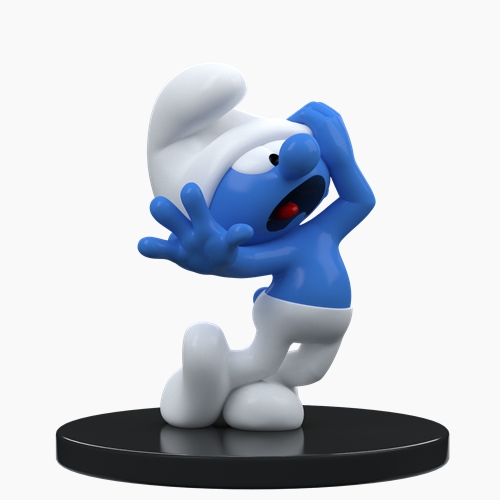 Figurine Clumsy Smurf Blue Resin by Puppy (700112)