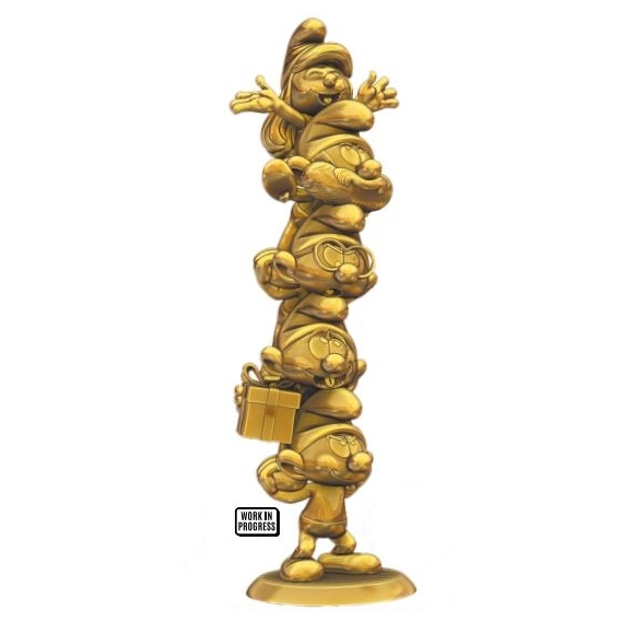 Smurfs Column Figurine Gold Edition Collectoys 2024 (000197)