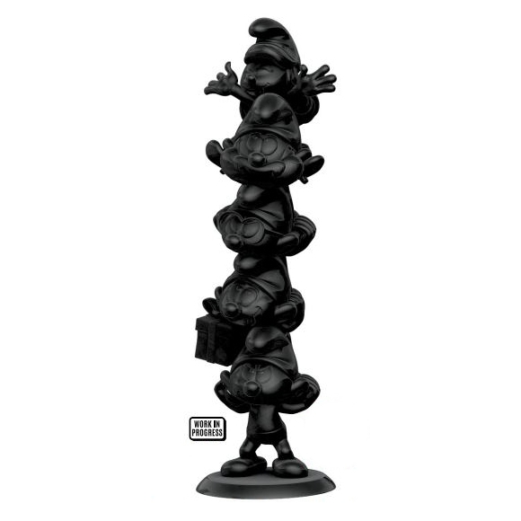 Smurfs Column Figurine Black Edition Collectoys 2024 (000195)