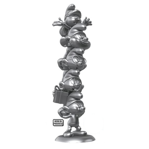 Smurfs Column Figurine Silver Edition Collectoys 2024 (000196)