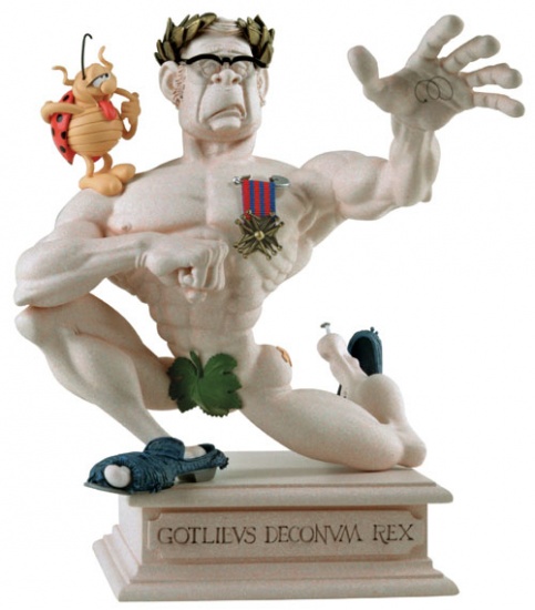 GOTLIB: GOTLIBVS DECONVM REX STONE VERSION - 25 cm resin statue