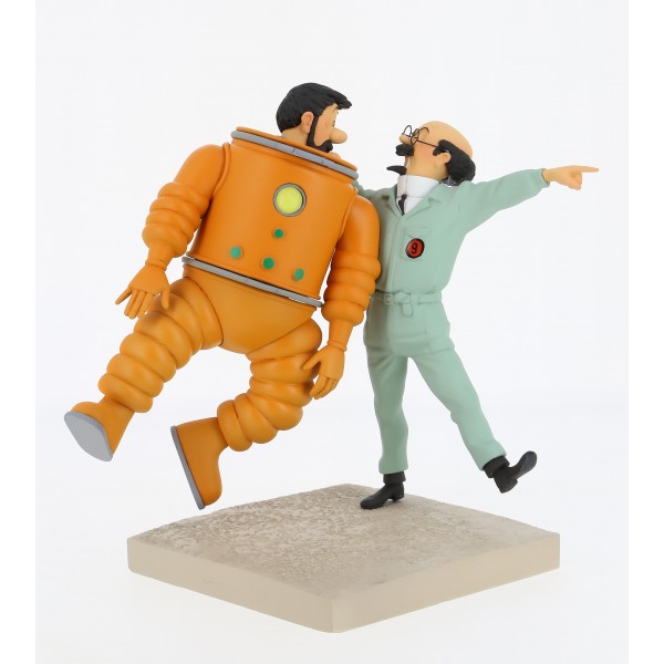 (no delivery, only pick-up at our warehouse) Figurine Tintin: Haddock et Tournesol, collection Lune Moulinsart 2019 (44024)