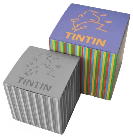 TINTIN - purple gift box 13 x 13 x 13 cm