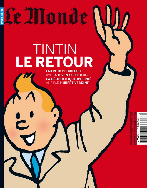 TINTIN - LE RETOUR, couverture rouge - hors-série Le Monde décembre 2009/janvier 2010