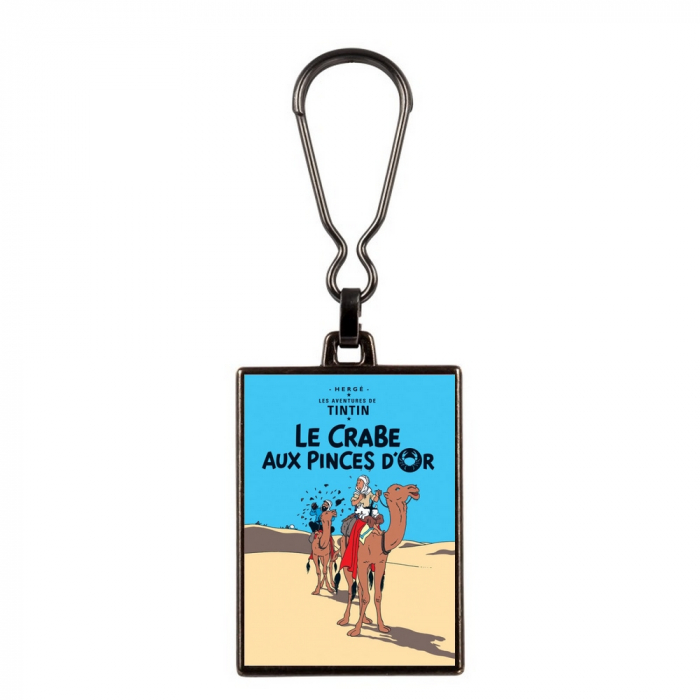 Porte-clés métal Tintin couvertures Le crabe aux pinces d'or Moulinsart 2022 (42533)