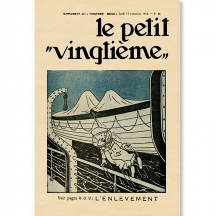 Poster TINTIN Le Petit Vingtième N°46 1934 Le Lotus Bleu Tintinimaginatio (23013)