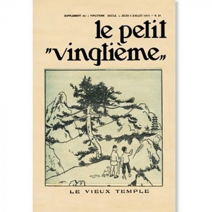 Poster TINTIN Le Petit Vingtième N°27 1935 Le Lotus Bleu Tintinimaginatio (23014)