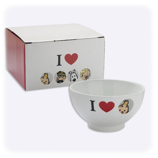 TINTIN - I LOVE TINTIN - porcelain bowl