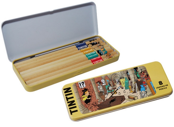 TINTIN - TRESOR AU CHATEAU - boxset of 8 pencils