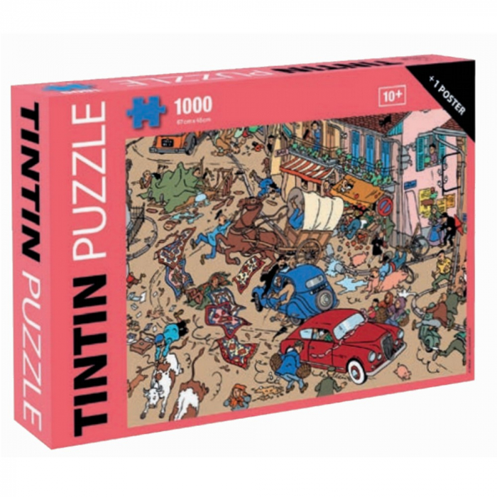 Tintin Jigsaw Puzzle accident on the square 1000 pieces 67 x 48 cm + poster (81554)