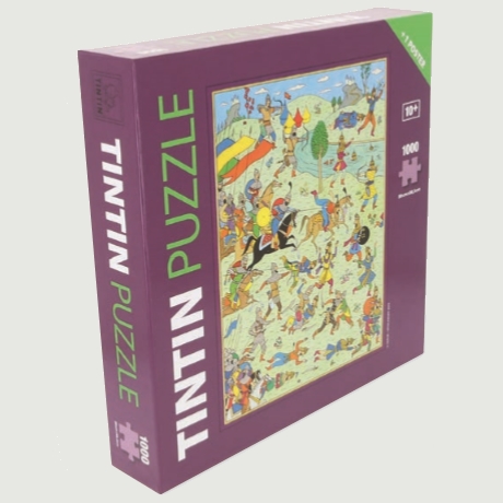 TINTIN: LA BATAILLE DE ZILEHEROUM - 1000 pieces 50 x 66.5 cm jigsaw puzzle