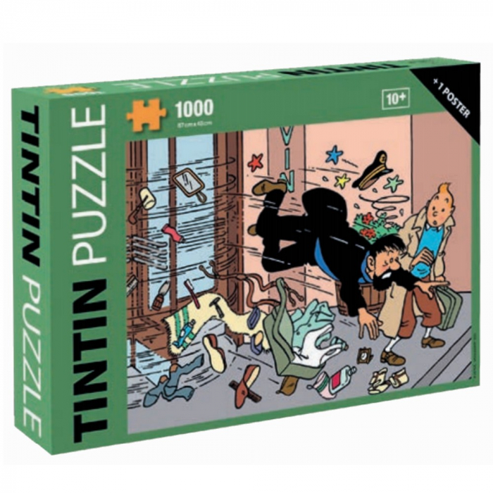 Tintin Jigsaw Puzzle drum door fall 1000 pieces 67 x 48 cm + poster (81555)