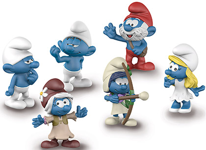 THE SMURFS, THE LOST VILLAGE: boxset of 6 pvc figures (20802)
