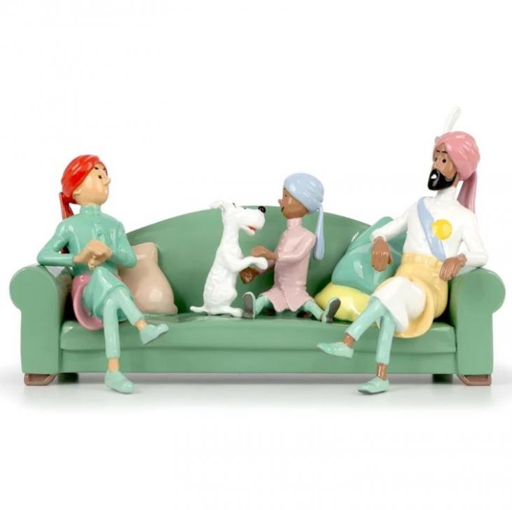 Figurine Tintin couch scene Cigars of the Pharao Tintinimaginatio 2024 (29263)