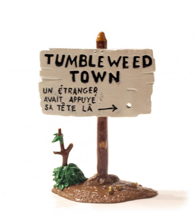 LUCKY LUKE - TUMBLEWEED TOWN - metal figurine