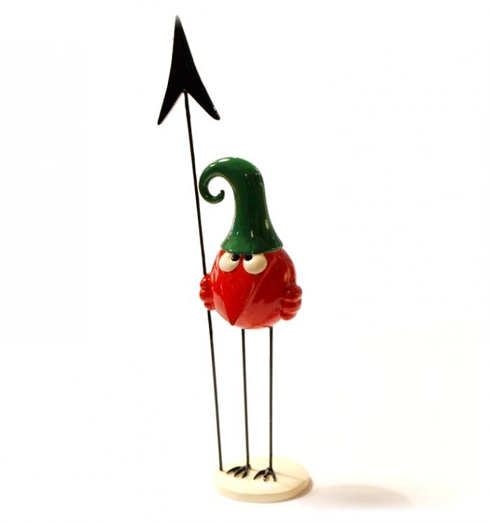 LES SHADOKS - SHADOK GUERRIER FLECHE - 15 cm metal figurine