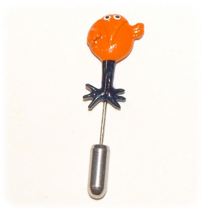 LES SHADOKS - ORANGE SHADOK - 4.5 cm metal pin