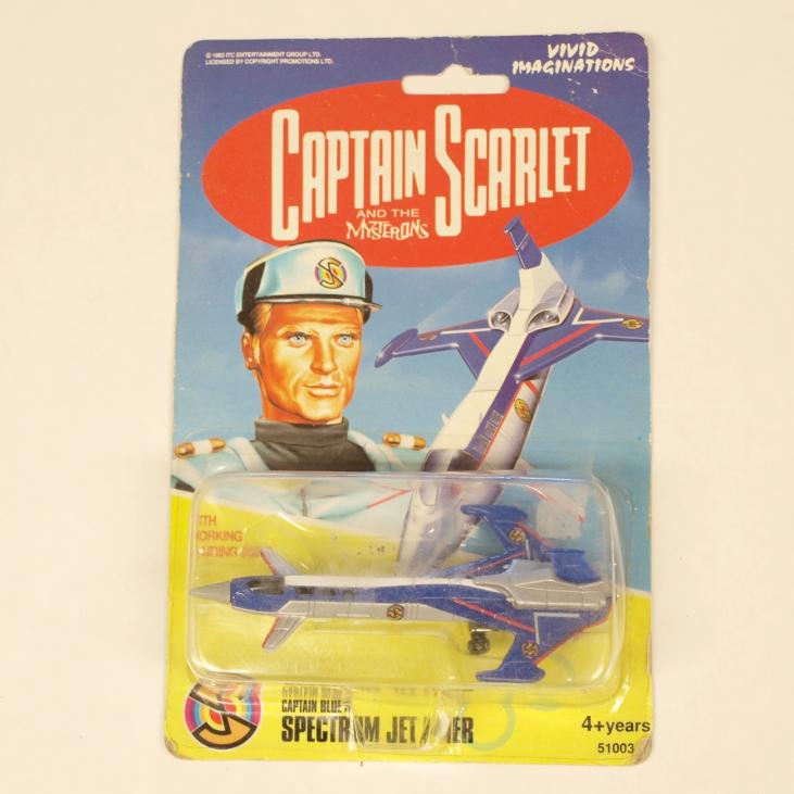 CAPTAIN SCARLET and the MYSTERONS: CAPTAIN BLUE'S SPECTRUM JET LINER - 11 cm die-cast vehicle (second hand item)