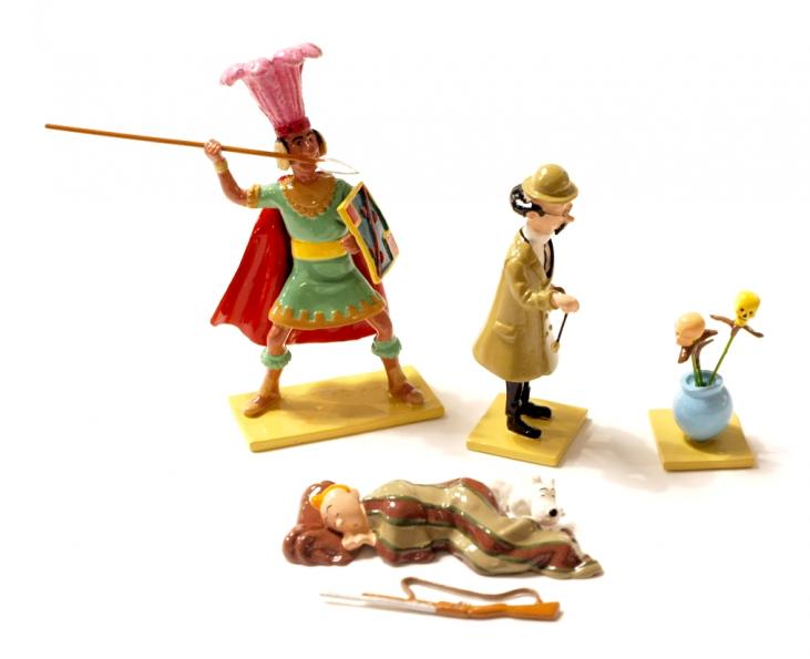 TINTIN: TOURNESOL AVEC LES FLEURS D'INCA - 8.5 cm metal figurines