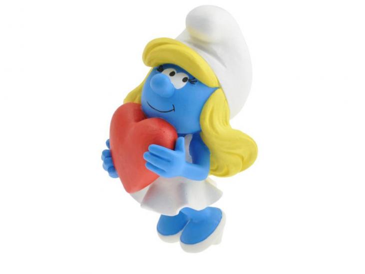 THE SMURFS: SMURFETTE with HEART - 12 cm resin statue