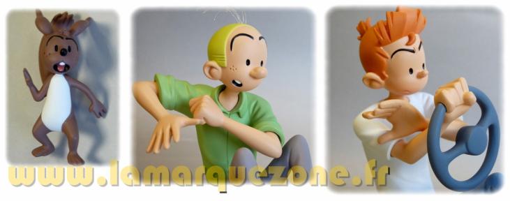 SPIROU - SPIROU, FANTASIO & SPIP (TURBOT 3000) - set of 3 resin figurines