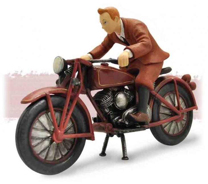 THE ADVENTURES OF TINTIN - MOTORCYCLE SET - 10 cm figure