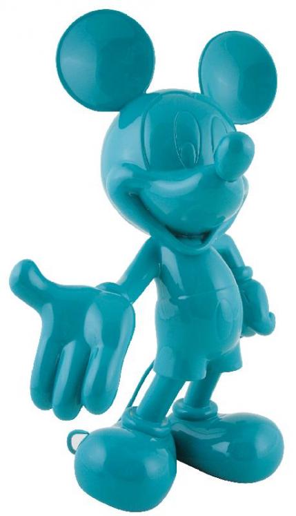 MICKEY - WELCOME, BLUE/GREEN - 30 cm resin statue