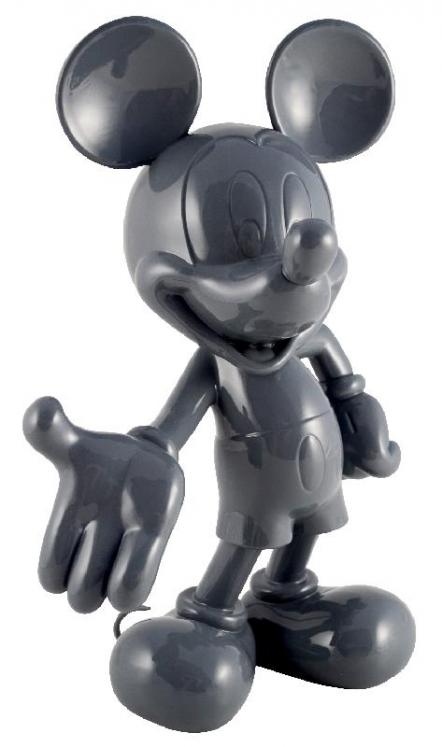 MICKEY - WELCOME, GREY - 30 cm resin statue