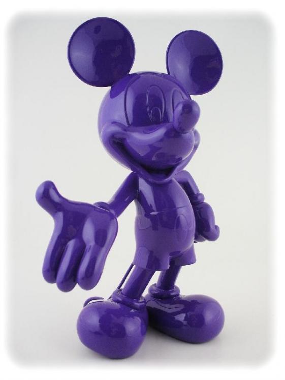 MICKEY - WELCOME, PURPLE - 30 cm resin statue