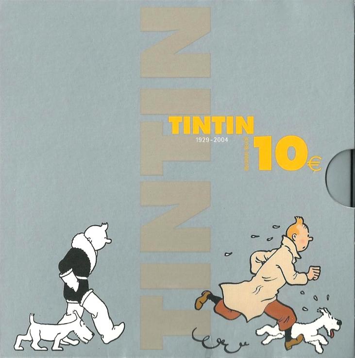 TINTIN - PIECE DE 10 EUROS - pièce commémorative éditée en 2004 (occasion)