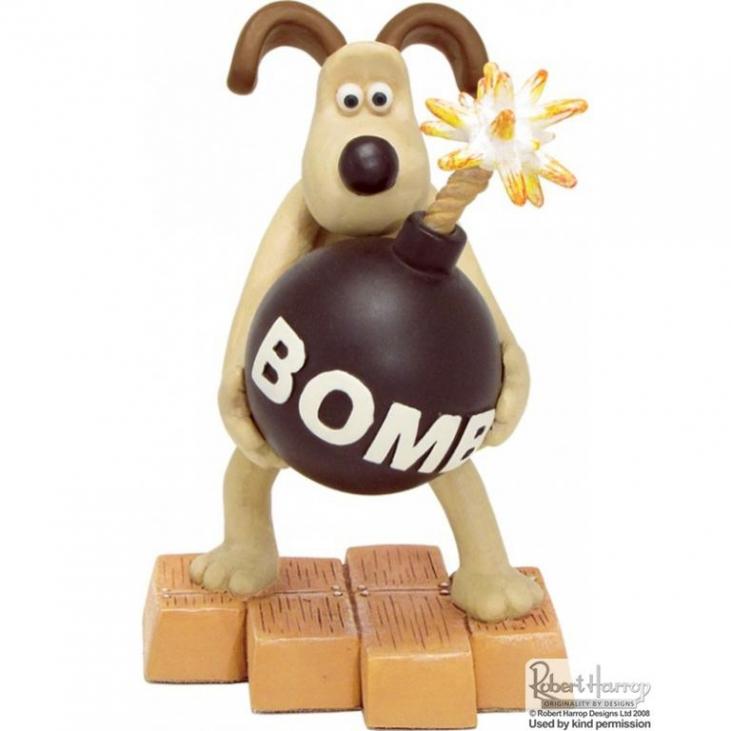 WALLACE & GROMIT, A MATTER OF LOAF & DEATH - GROMIT & THE BOMB - 12.2 cm resin statue