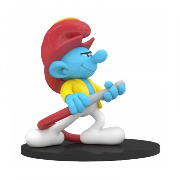 Figurine Fireman Smurf Blue Resin by Puppy (700116)