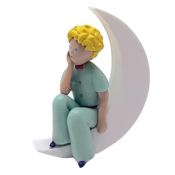 Figurine Le Petit Prince assis sur la lune Plastoy 61055