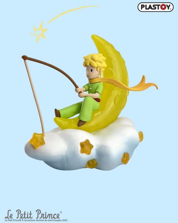 Figurine Le Petit Prince pêche dans les nuages Plastoy (40456)