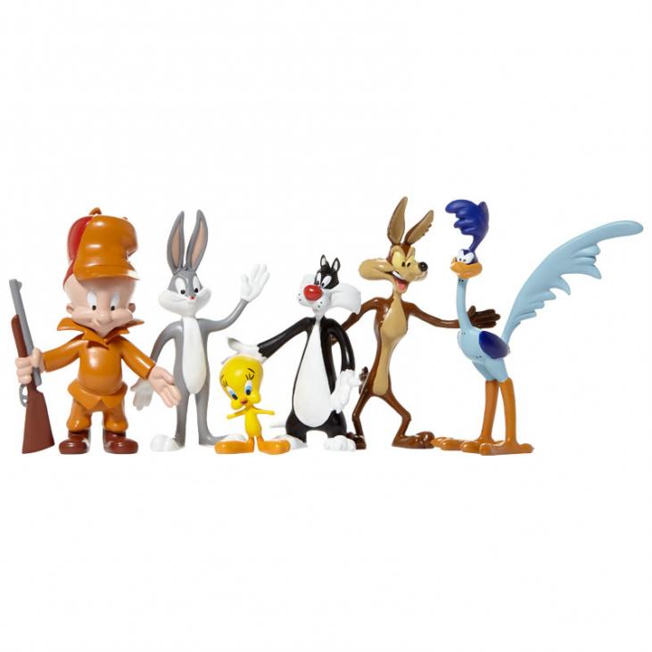 LOONEY TUNES: 6-PACK - 4 to 10.5 cm bendable figures