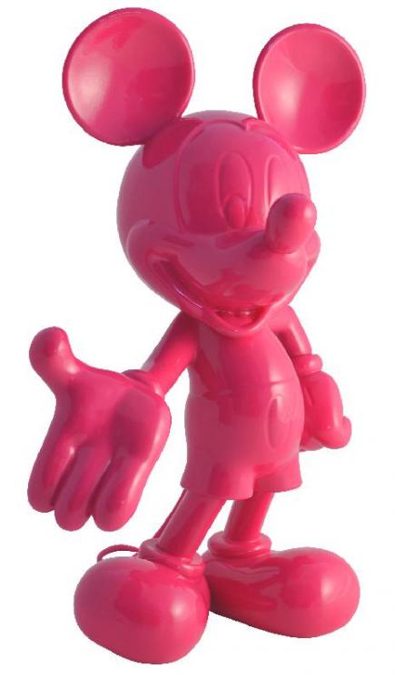MICKEY - WELCOME, PINK - 30 cm resin statue