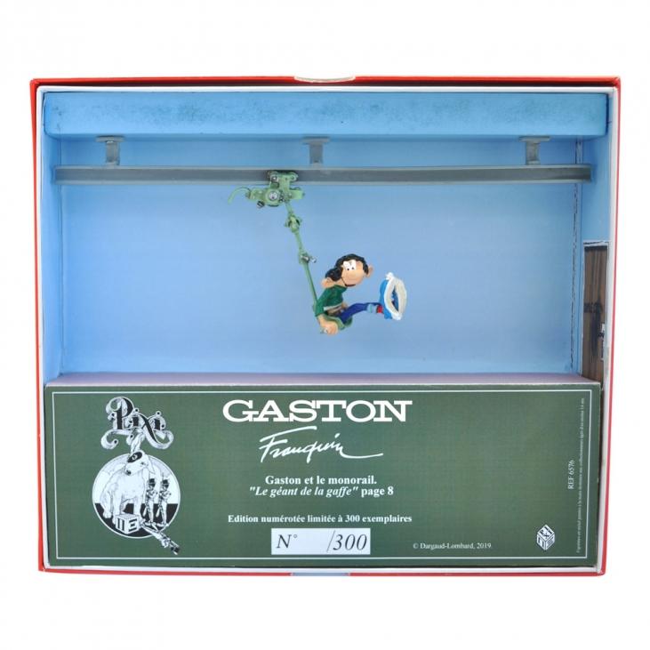 GASTON: GASTON ET LE MONORAIL (Collection Gaston Inventions II) - figurine métal 6 cm (pixi 6586)