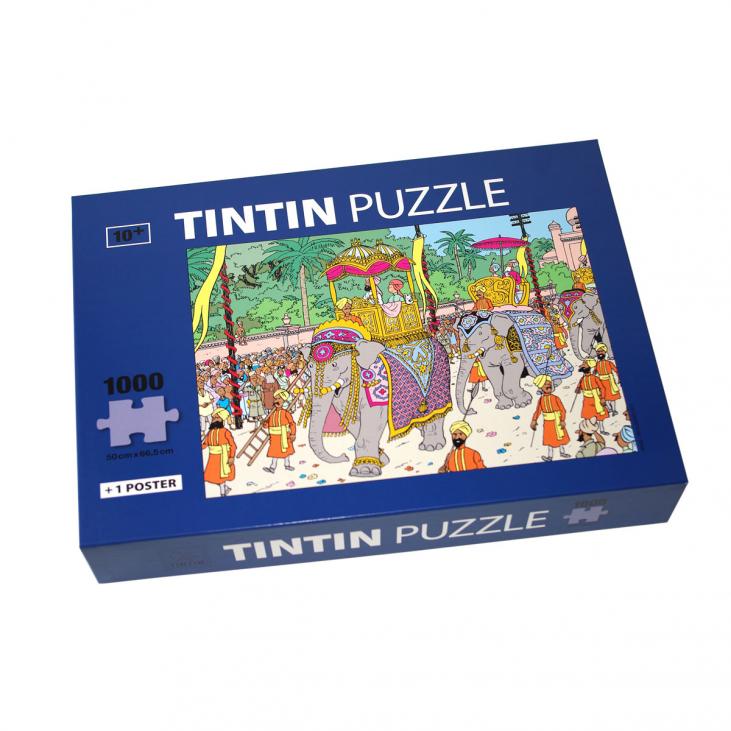 TINTIN: ELEPHANT ALTESSE - 1000 pieces 50 x 66.5 cm jigsaw puzzle