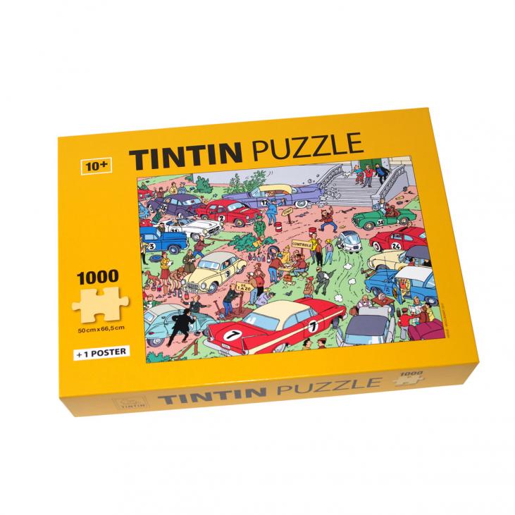TINTIN: RALLYE  - 1000 pieces 50 x 66.5 cm jigsaw puzzle