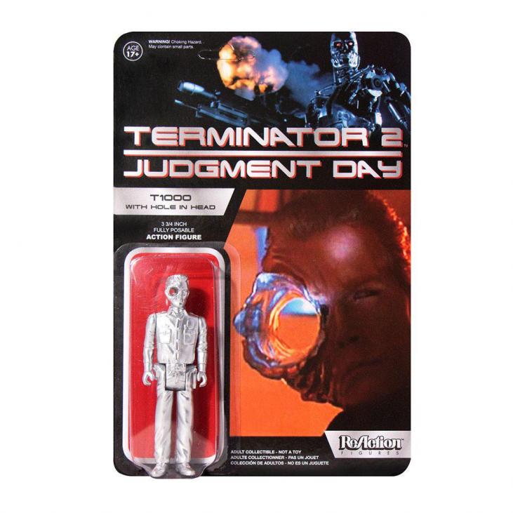 TERMINATOR 2: T1000 with HOLE IN HEAD, ReAction Figures - 10 cm action figure