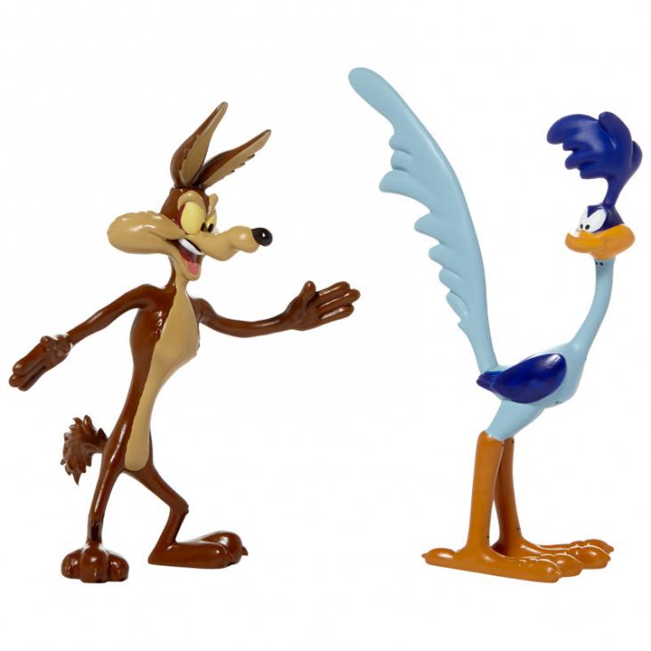LOONEY TUNES: ROAD RUNNER & WILE E. COYOTE - 11 cm bendable figures